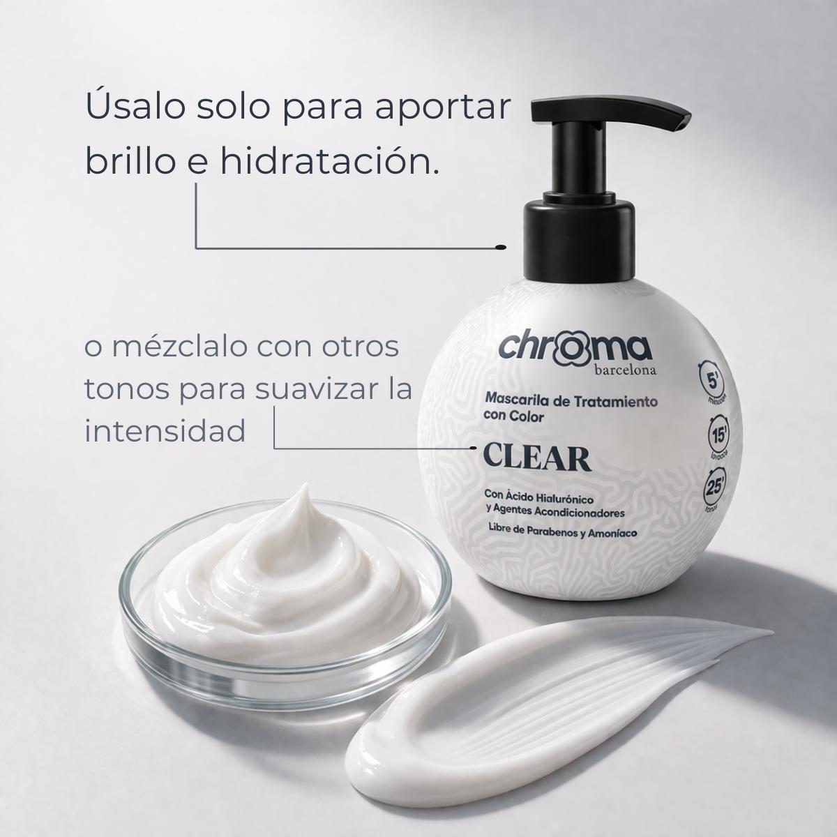 Chroma Barcelona mascarilla de tratamiento Clear con ácido hialurónico 250 ml - imagen 4