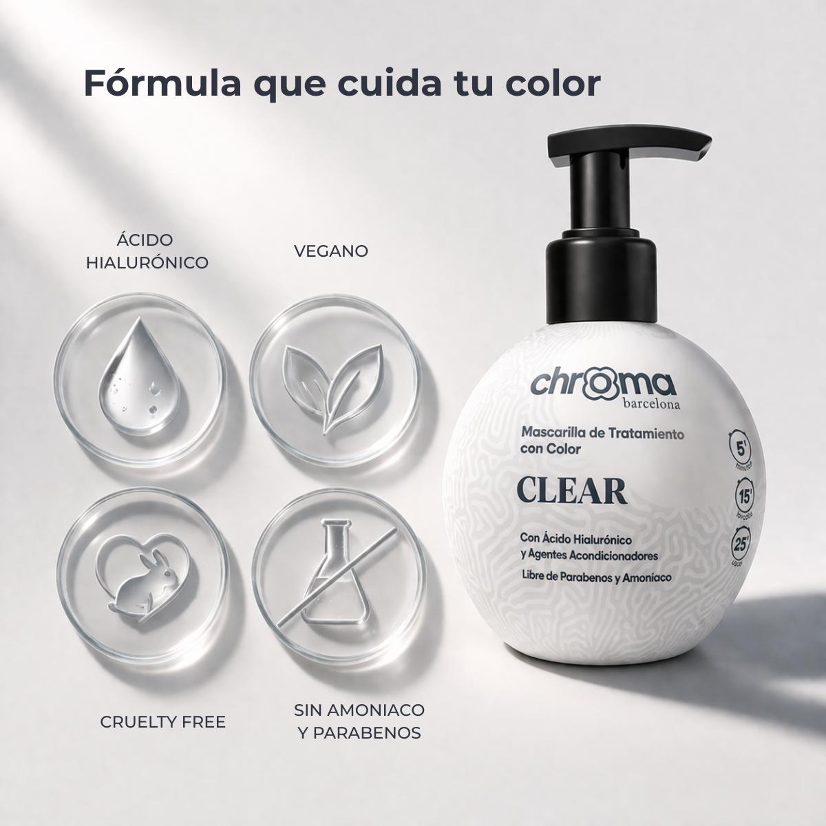 Chroma Barcelona mascarilla de tratamiento Clear con ácido hialurónico 250 ml - imagen 5